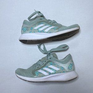 Adidas Womens Size 5 Edge Lux 4 Sneakers Green Floral Print Running Shoes FW9268